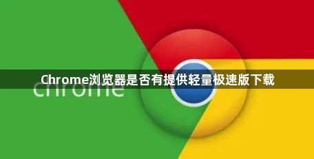 Chrome浏览器是否有提供轻量极速版下载1