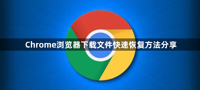 Chrome浏览器下载文件快速恢复方法分享1