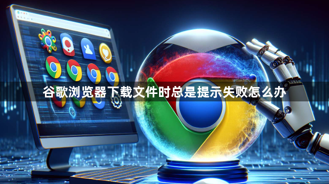 谷歌浏览器下载文件时总是提示失败怎么办1
