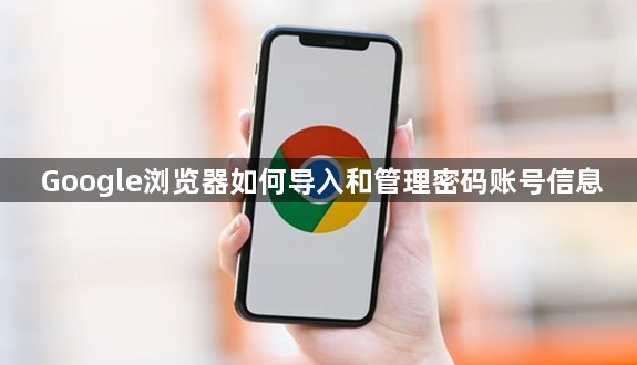 Google浏览器如何导入和管理密码账号信息1