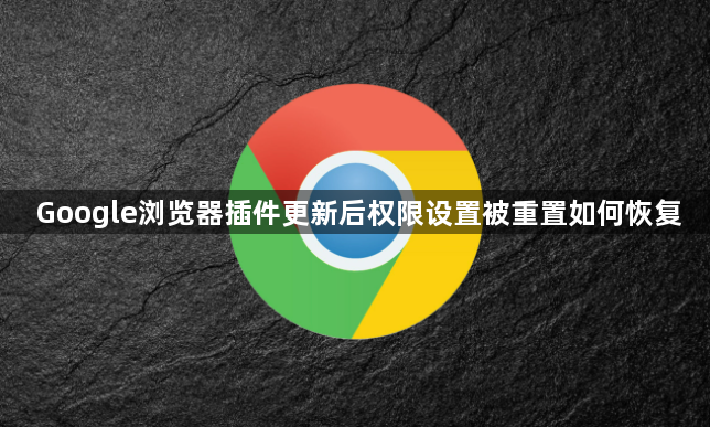 Google浏览器插件更新后权限设置被重置如何恢复1