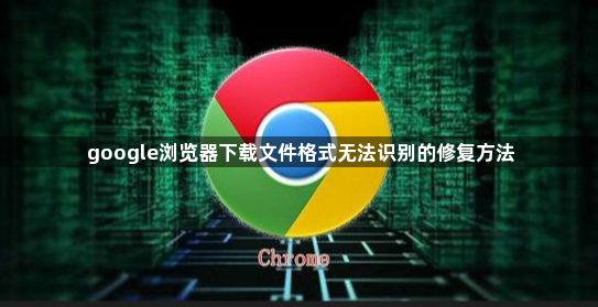 google浏览器下载文件格式无法识别的修复方法1